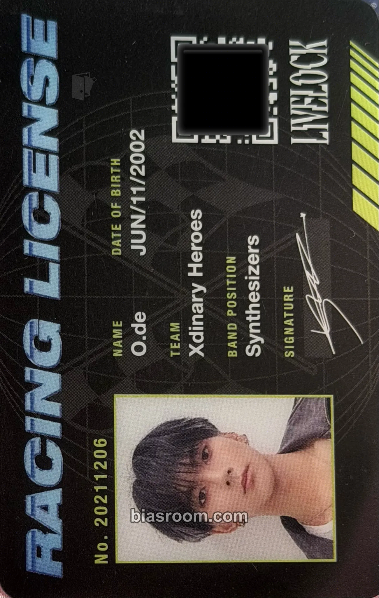 O.de Livelock Photocard - Xdinary Heroes - Xdinary Heroes K-pop photocard