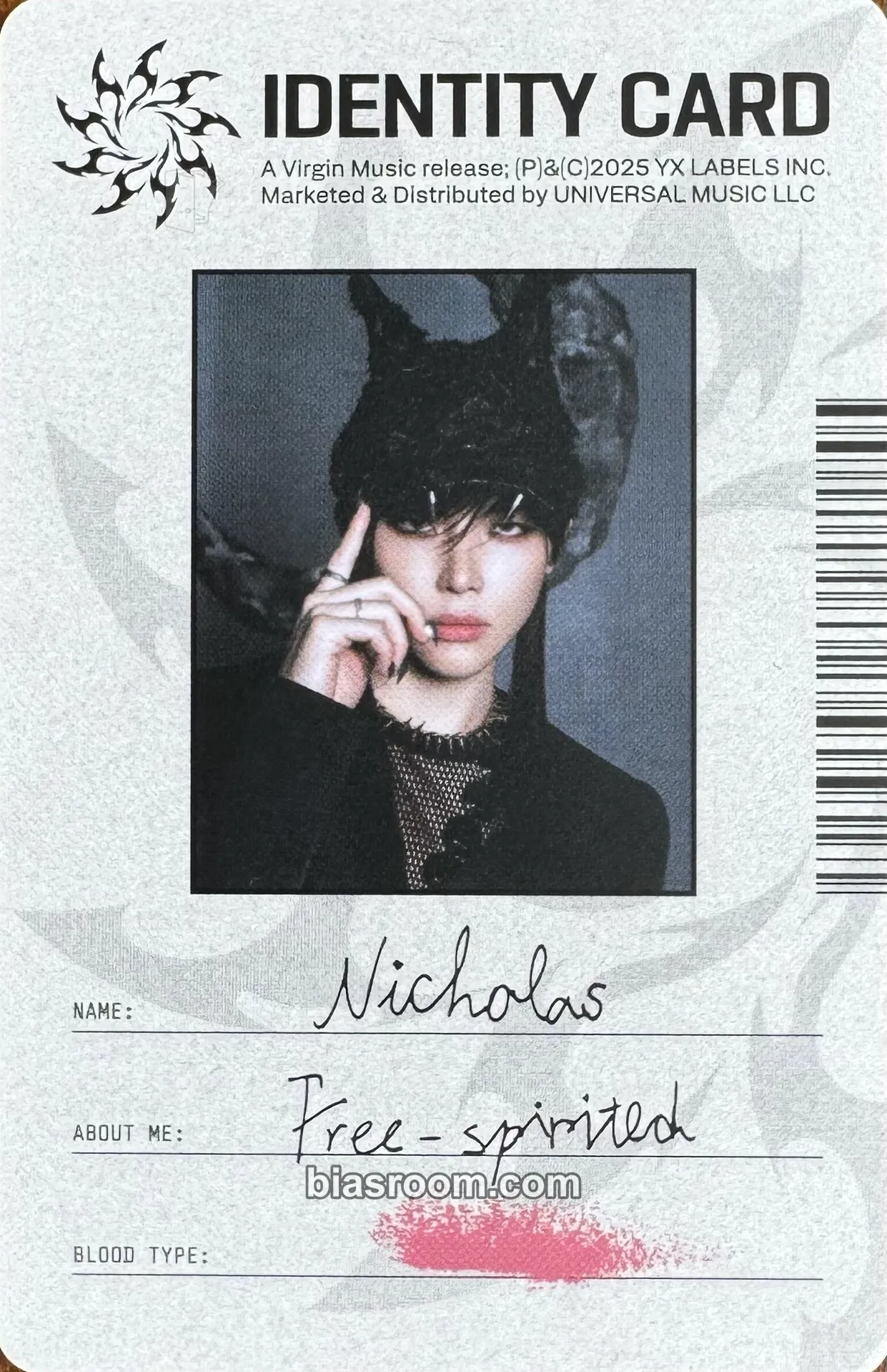 Nicholas Go in Blind - EP Photocard - &TEAM - &TEAM K-pop photocard