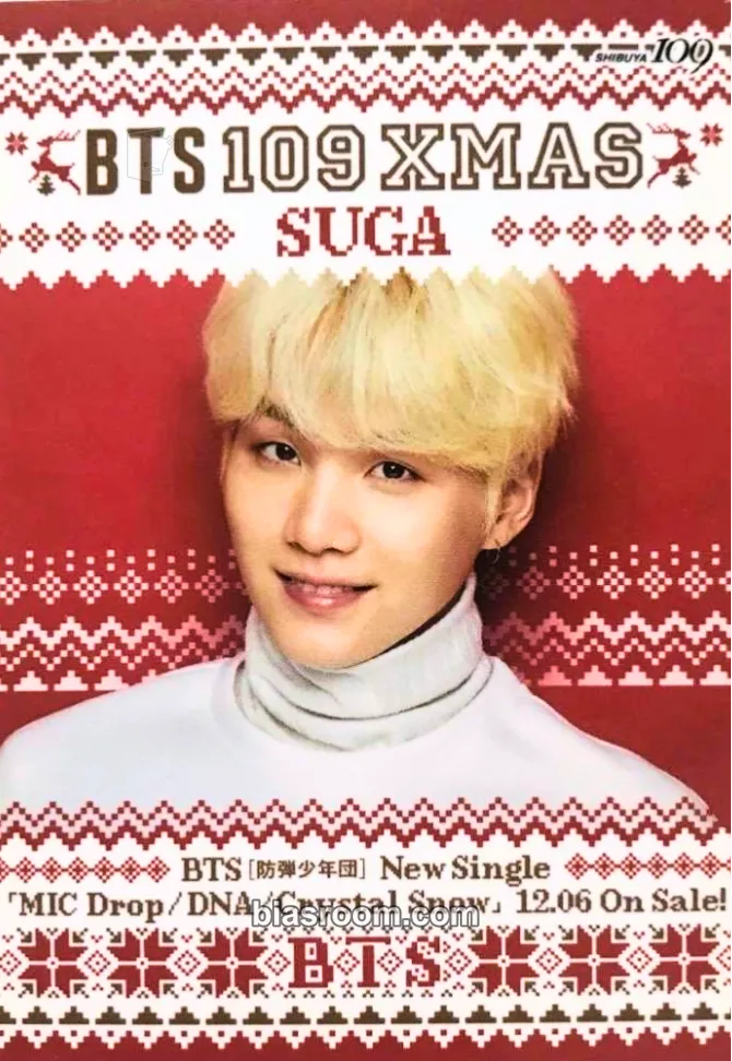 SUGA Shibuya 109 XMAS Pop-Up Store Photocard - BTS - BTS K-pop photocard