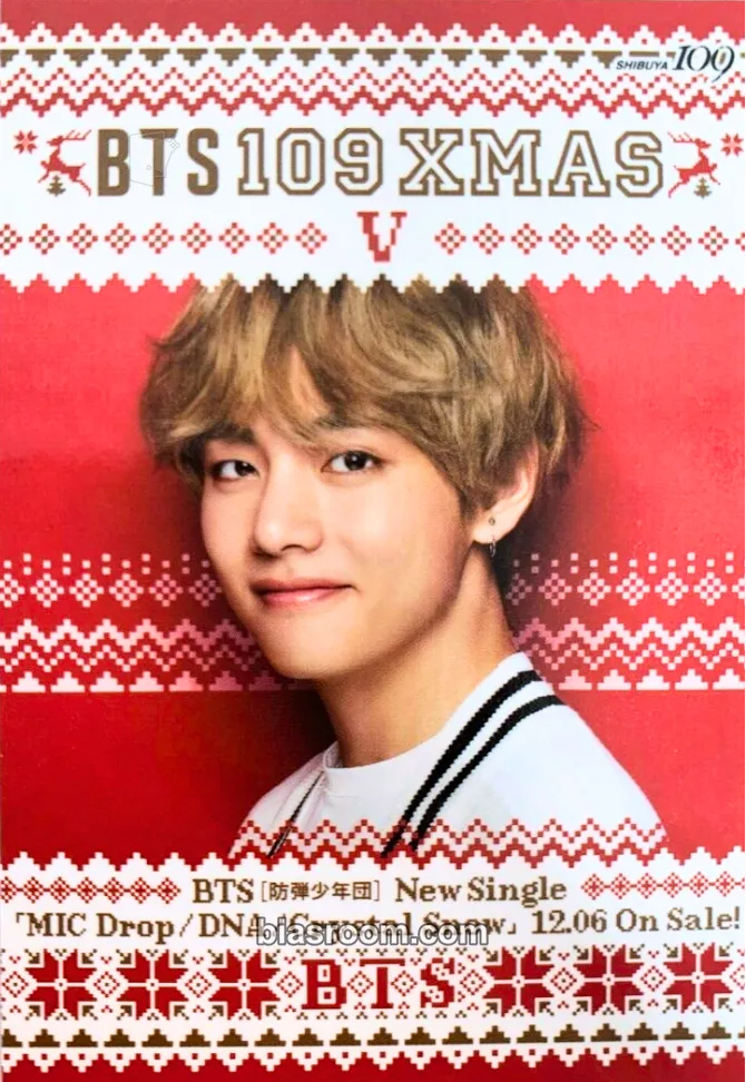 V Shibuya 109 XMAS Pop-Up Store Photocard - BTS - BTS K-pop photocard
