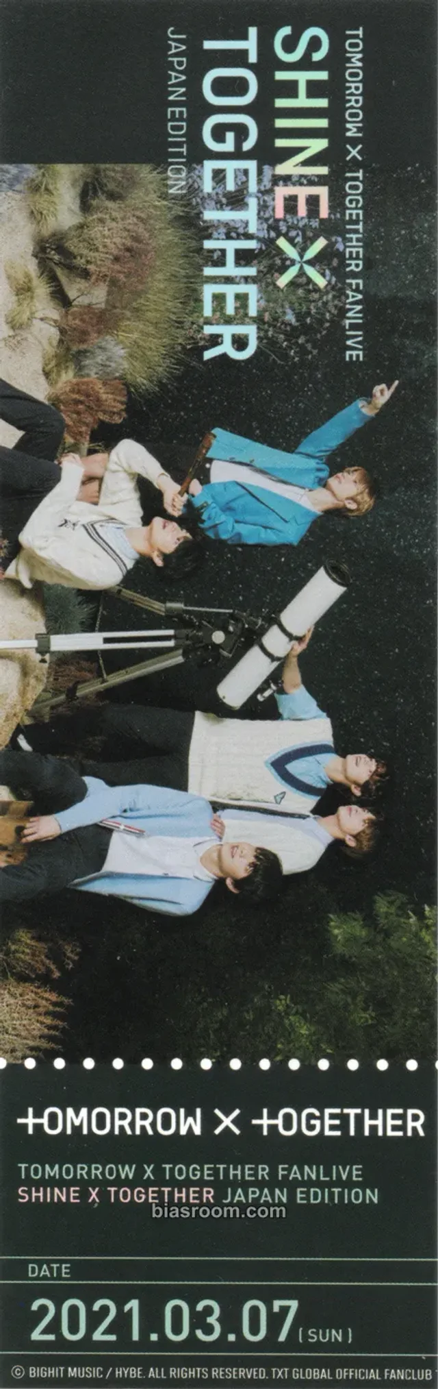 2021 Fanlive Shine X Together Photocard - TOMORROW X TOGETHER