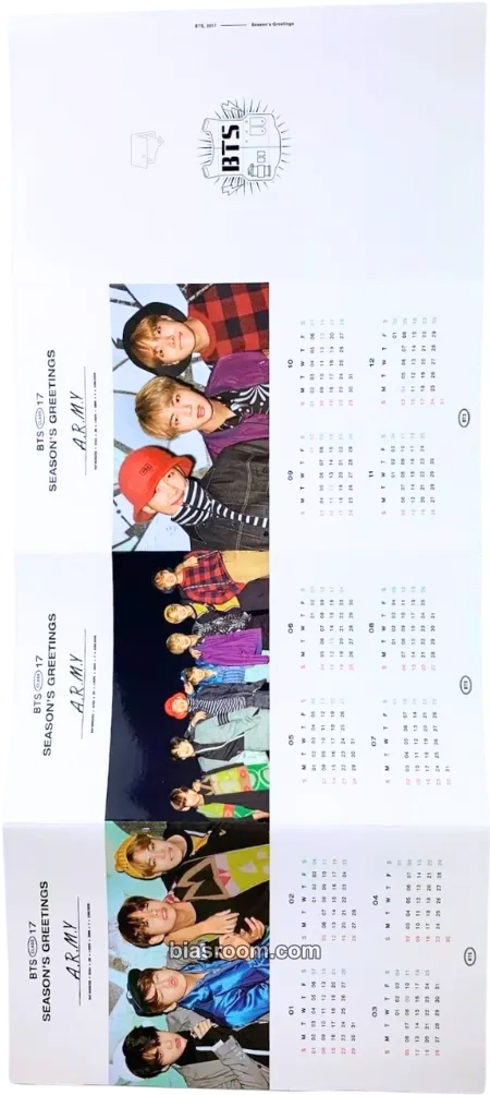 2017 Season's Greetings Photocard - BTS - BTS K-pop photocard