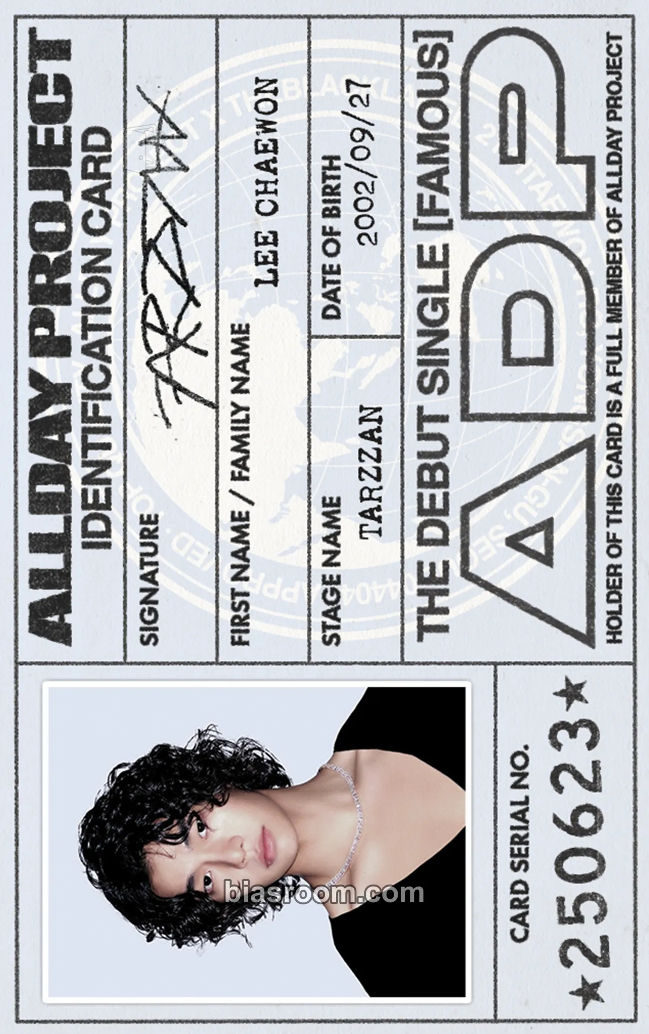Tarzzan FAMOUS Photocard - ALLDAY PROJECT - ALLDAY PROJECT K-pop photocard