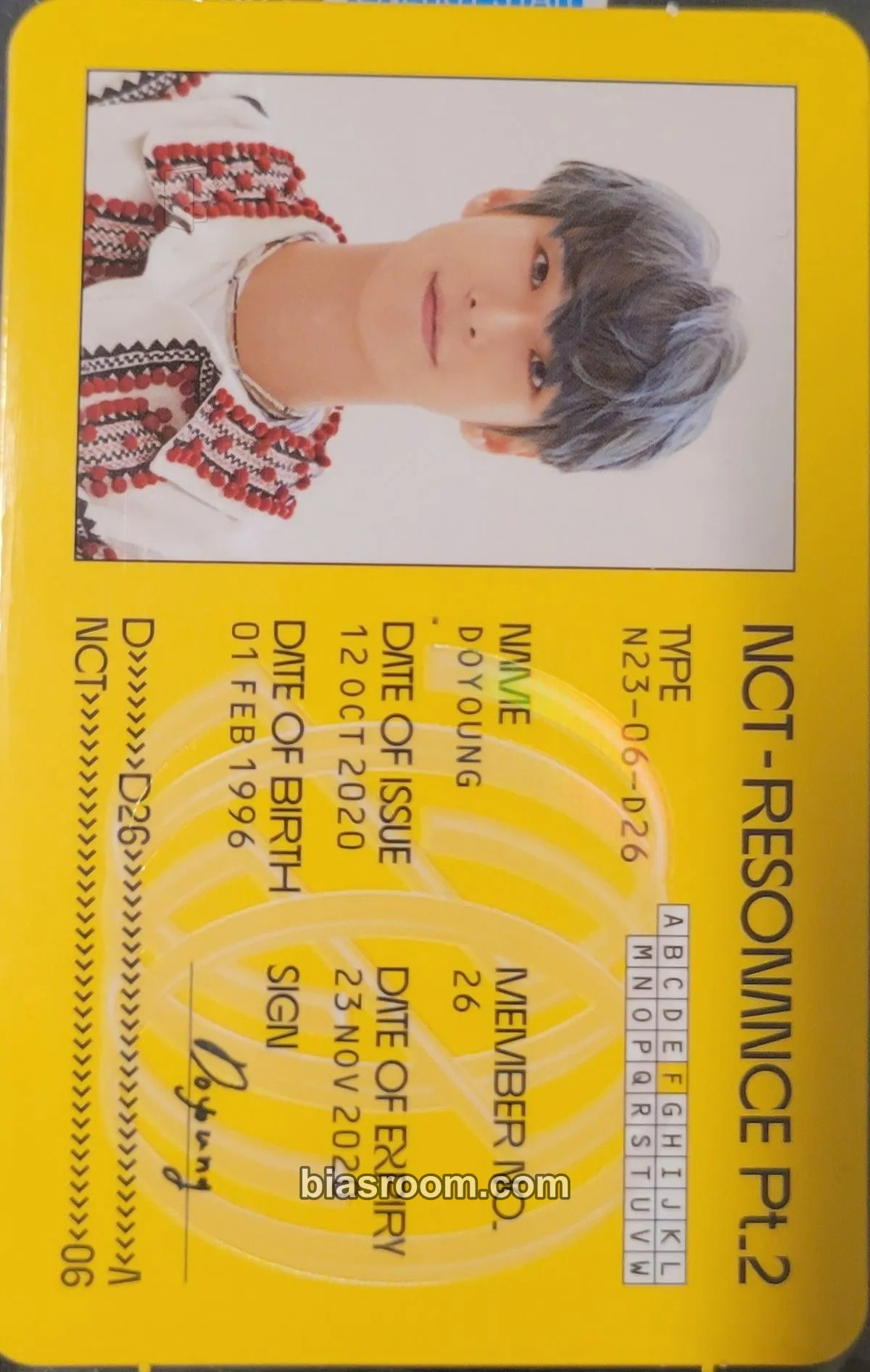 Doyoung NCT 2020 Resonance Pt.2 Photocard - NCT - NCT K-pop photocard