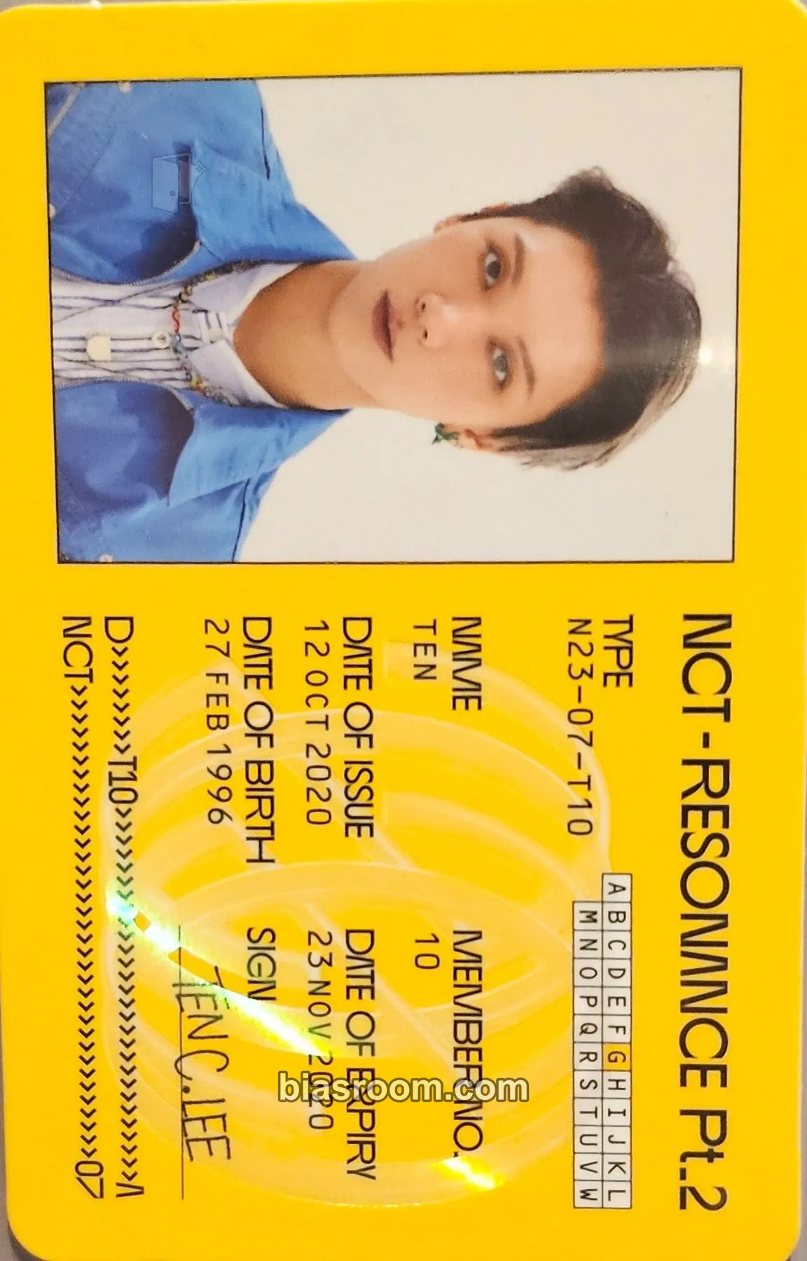Ten NCT 2020 Resonance Pt.2 Photocard - NCT - NCT K-pop photocard