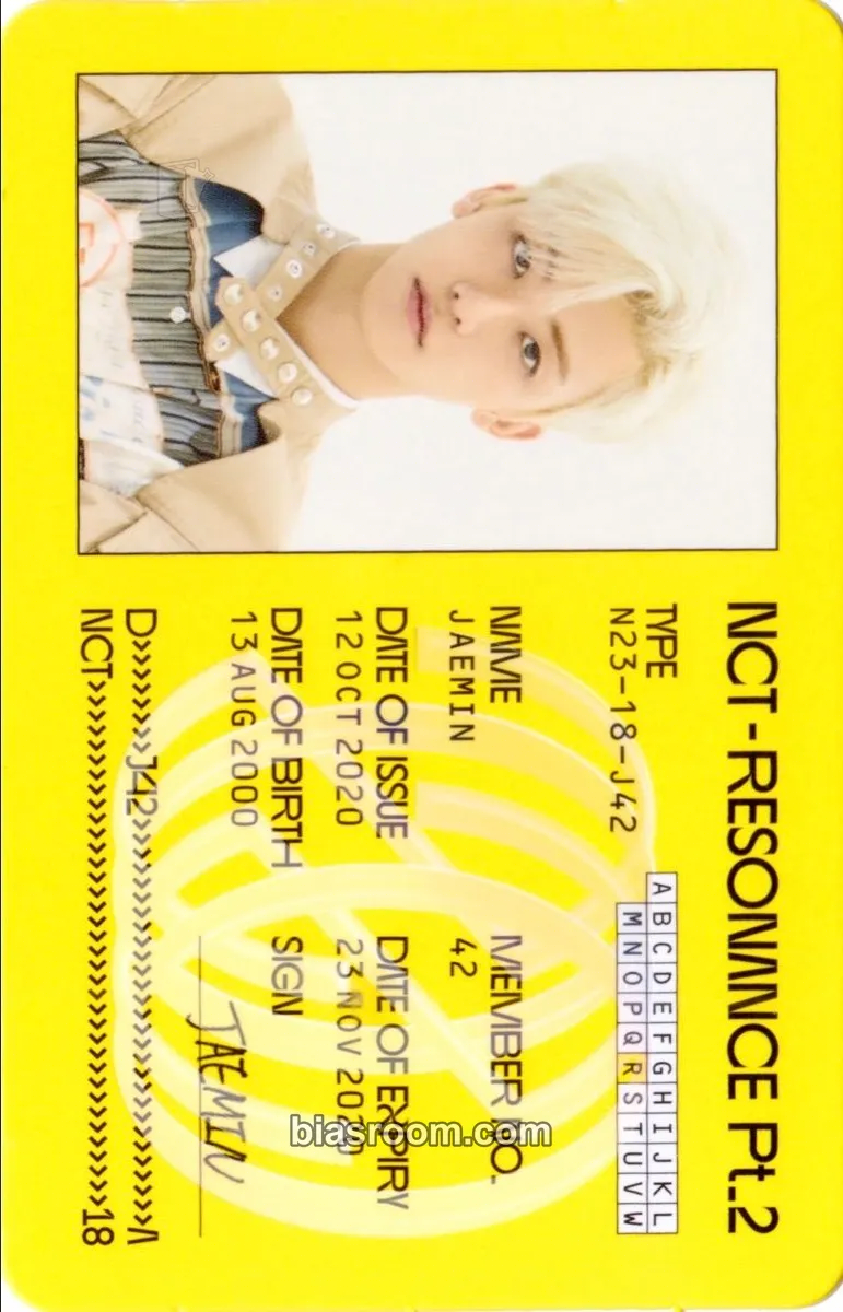 Jaemin NCT 2020 Resonance Pt.2 Photocard - NCT - NCT K-pop photocard