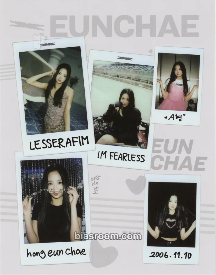 Hong Eunchae FEARLESS Photocard - LE SSERAFIM - LE SSERAFIM K-pop photocard