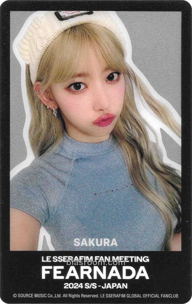 Sakura 'Fearnada' 2024 S/S - Japan Photocard - LE SSERAFIM - LE SSERAFIM K-pop photocard