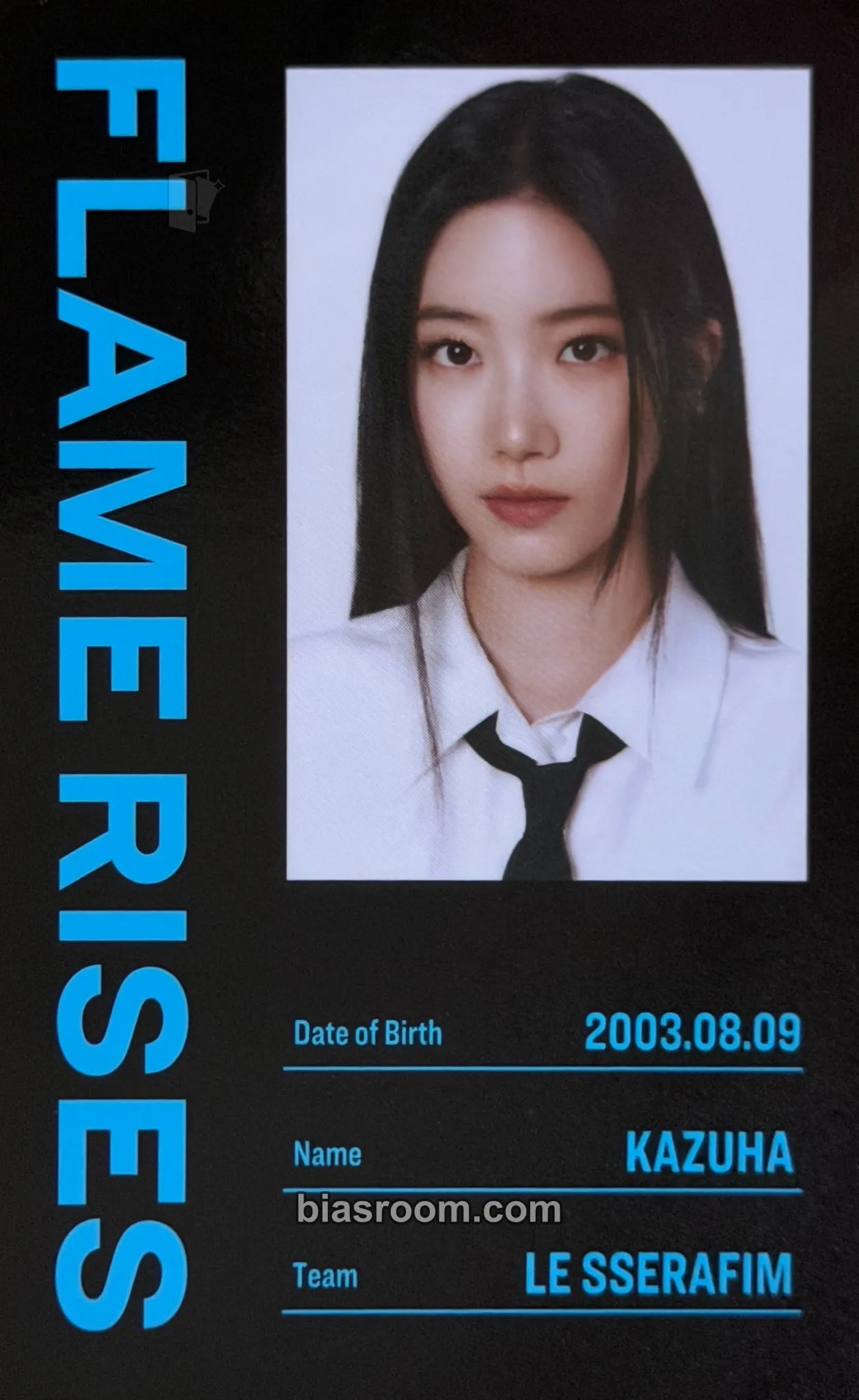 Kazuha Flame Rises Tour (2023) Photocard - LE SSERAFIM - LE SSERAFIM K-pop photocard