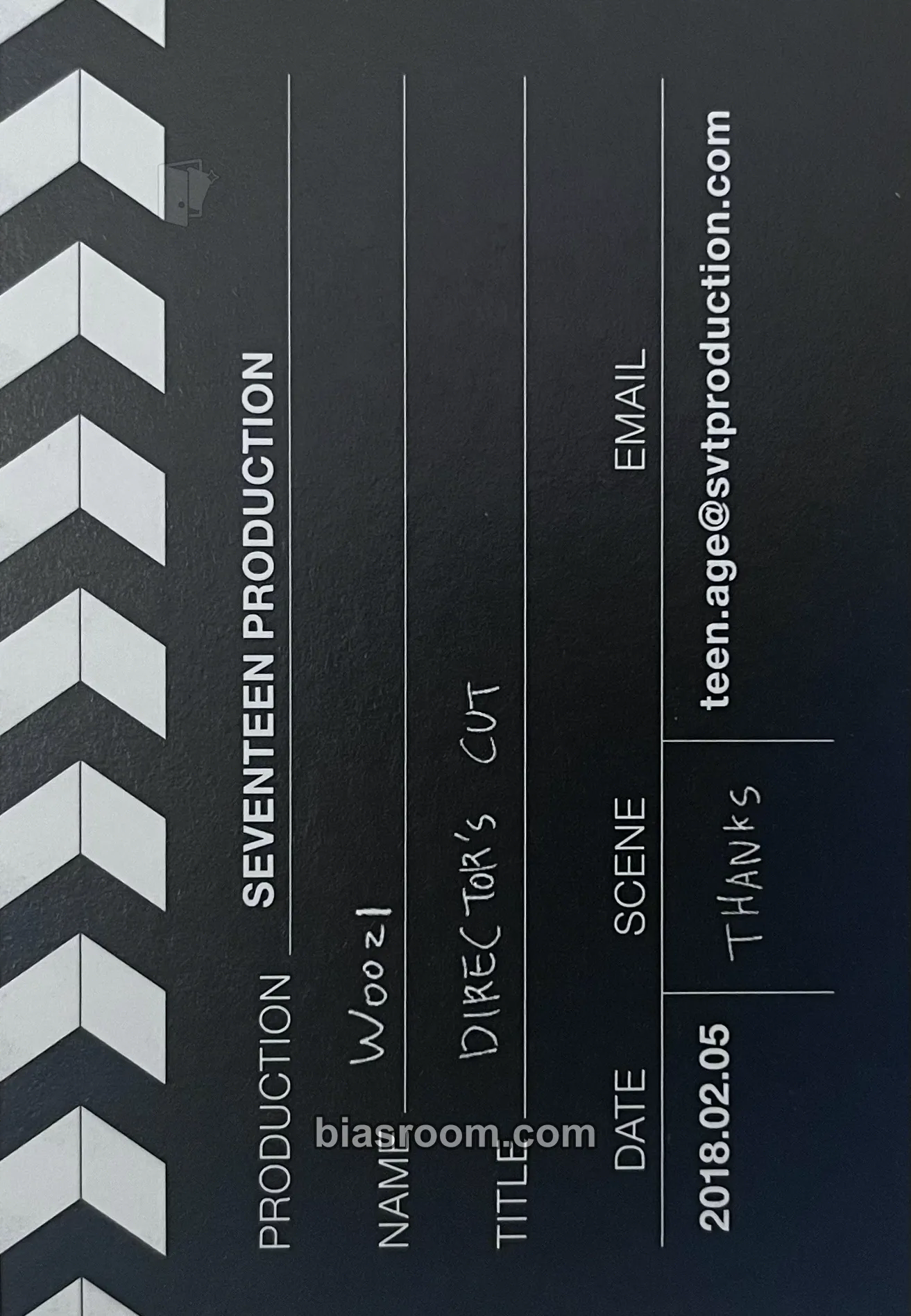 Woozi DIRECTOR'S CUT Photocard - SEVENTEEN - SEVENTEEN K-pop photocard