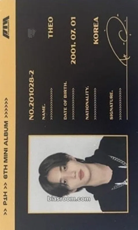Theo Harmony: All In Photocard - P1Harmony - P1Harmony K-pop photocard