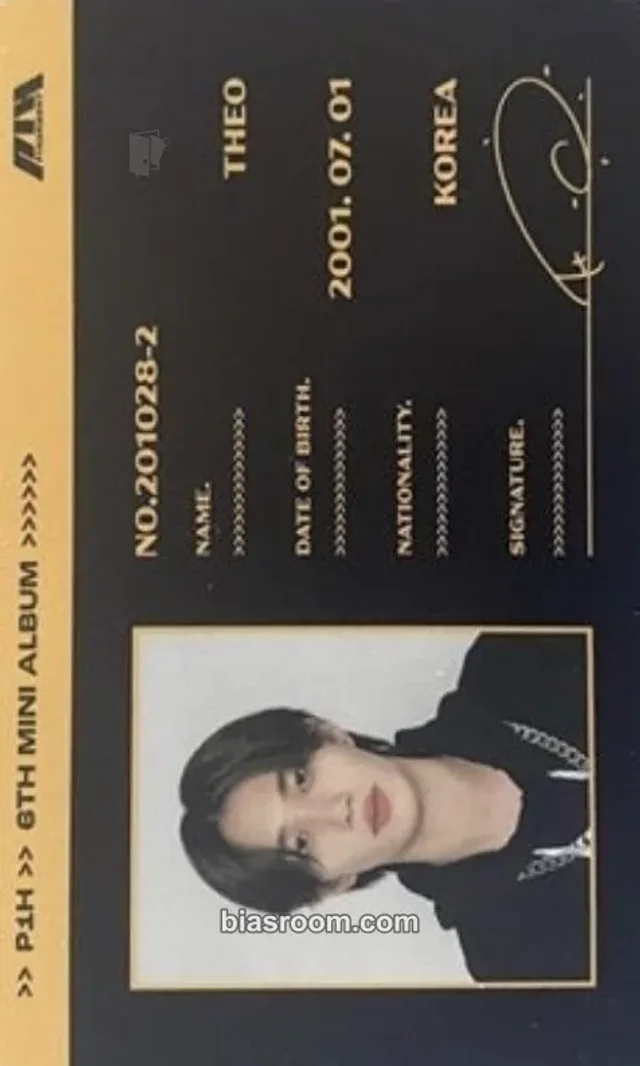 P1Harmony - Theo - Harmony: All In Album platform version id card