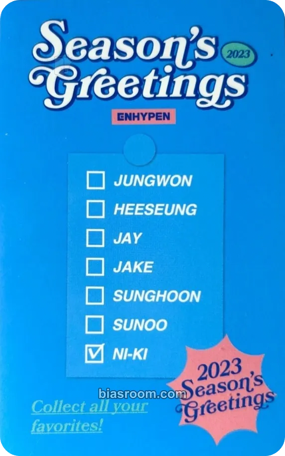 Ni-ki 2023 Season's Greetings Photocard - ENHYPEN | Bias Room