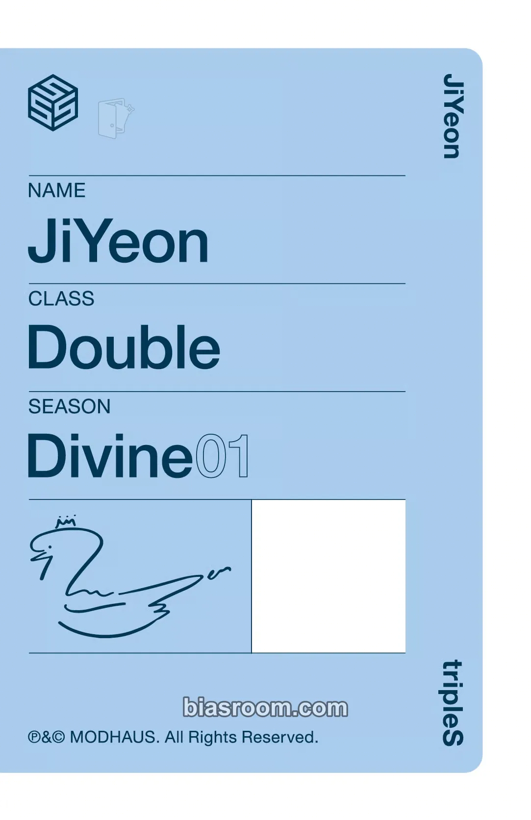 Jiyeon Divine01 Physical Objekts Photocard - tripleS | Bias Room