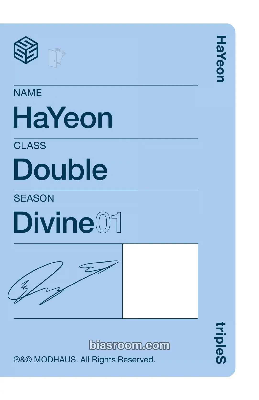Hayeon Divine01 Physical Objekts Photocard - tripleS | Bias Room
