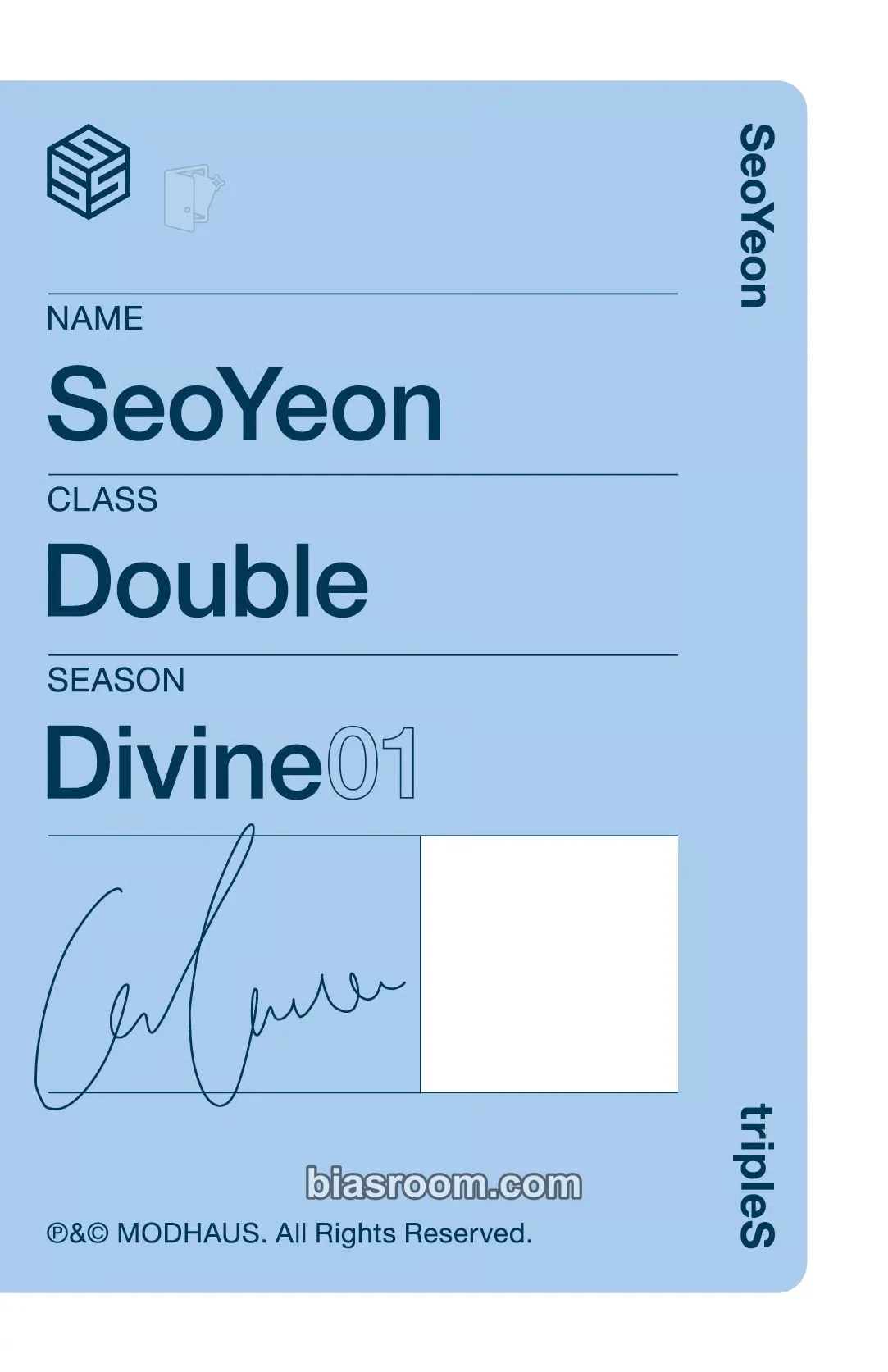 Seoyeon Divine01 Physical Objekts Photocard - tripleS | Bias Room
