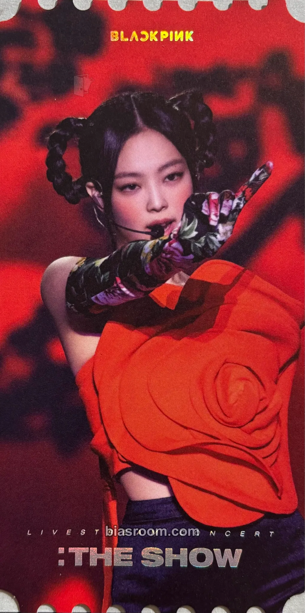 Jennie BLACKPINK 2021 'THE SHOW' LIVE DVD & KiT VIDEO Photocard - BLACKPINK - BLACKPINK K-pop photocard