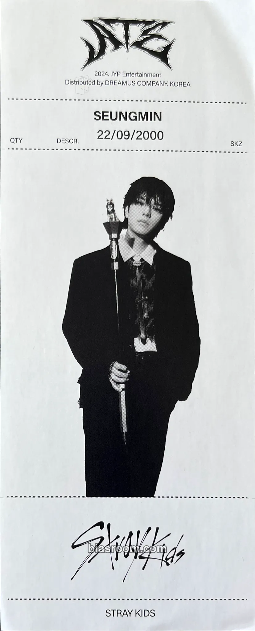 Seungmin ATE Photocard - Stray Kids - Stray Kids K-pop photocard