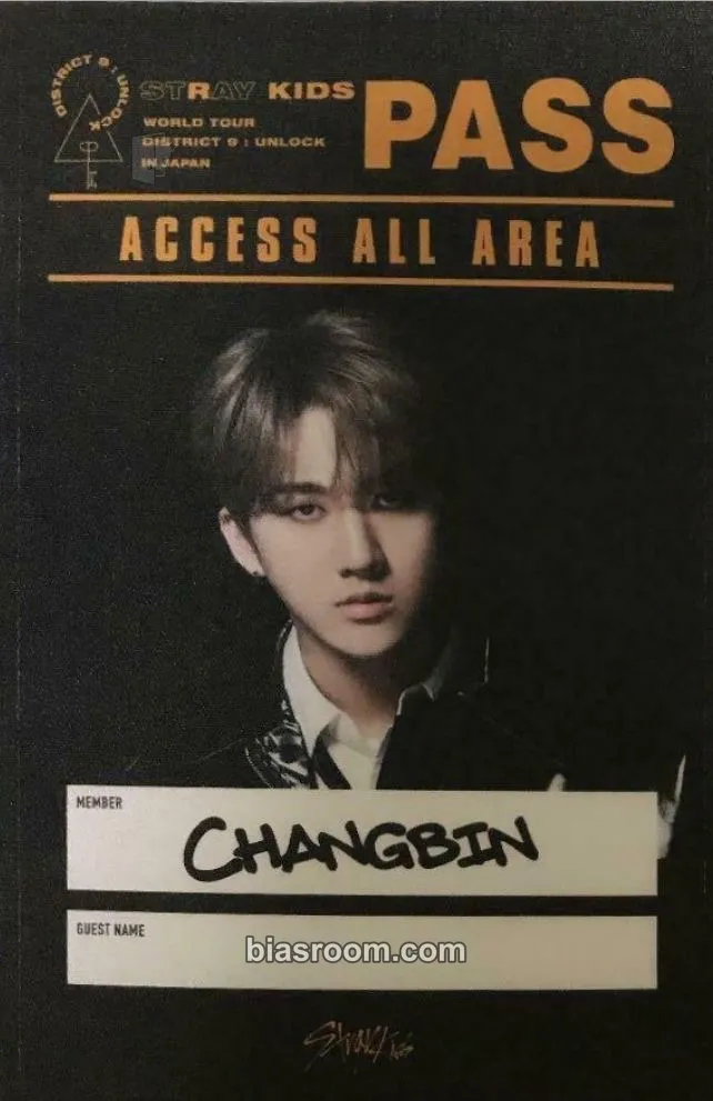Changbin World Tour “District 9 : Unlock” Photocard - Stray Kids - Stray Kids K-pop photocard