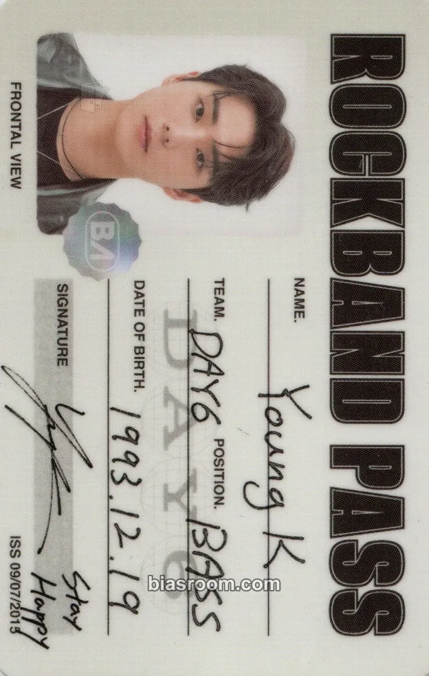 Young K Band Aid Photocard - DAY6 - DAY6 K-pop photocard