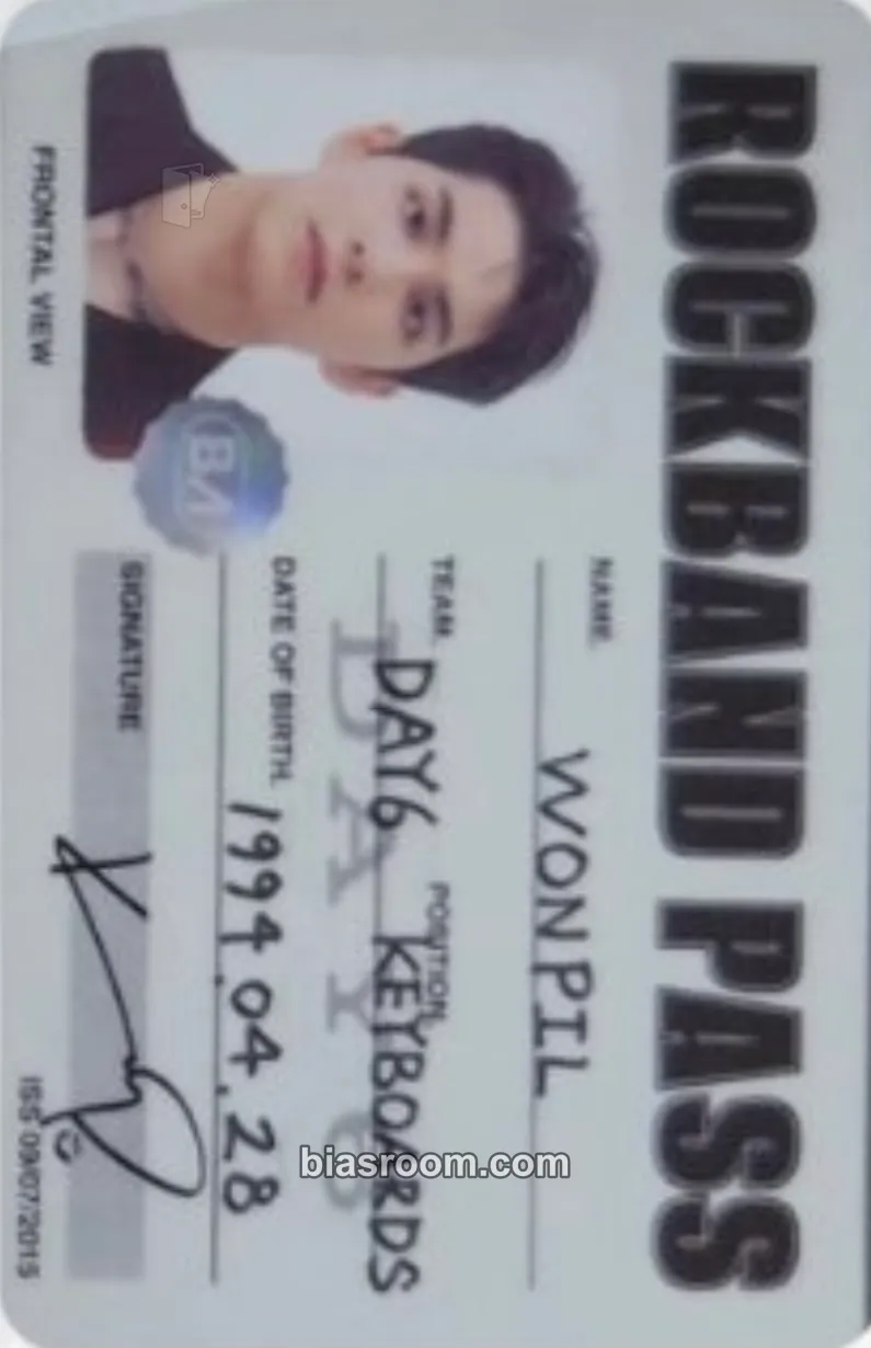 Wonpil Band Aid Photocard - DAY6 - DAY6 K-pop photocard