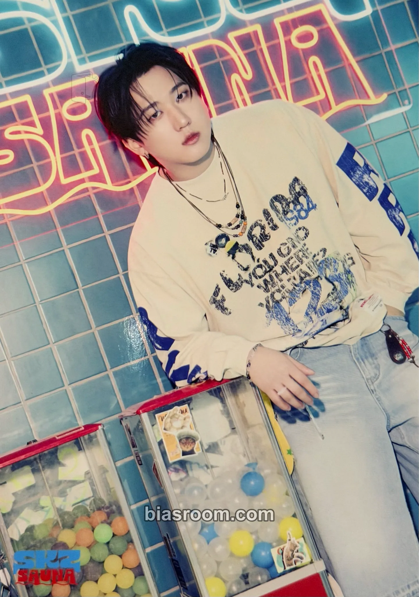 Changbin SKZ Sauna - JYP Japan Pop-Up Store 2025 Photocard - Stray Kids - Stray Kids K-pop photocard