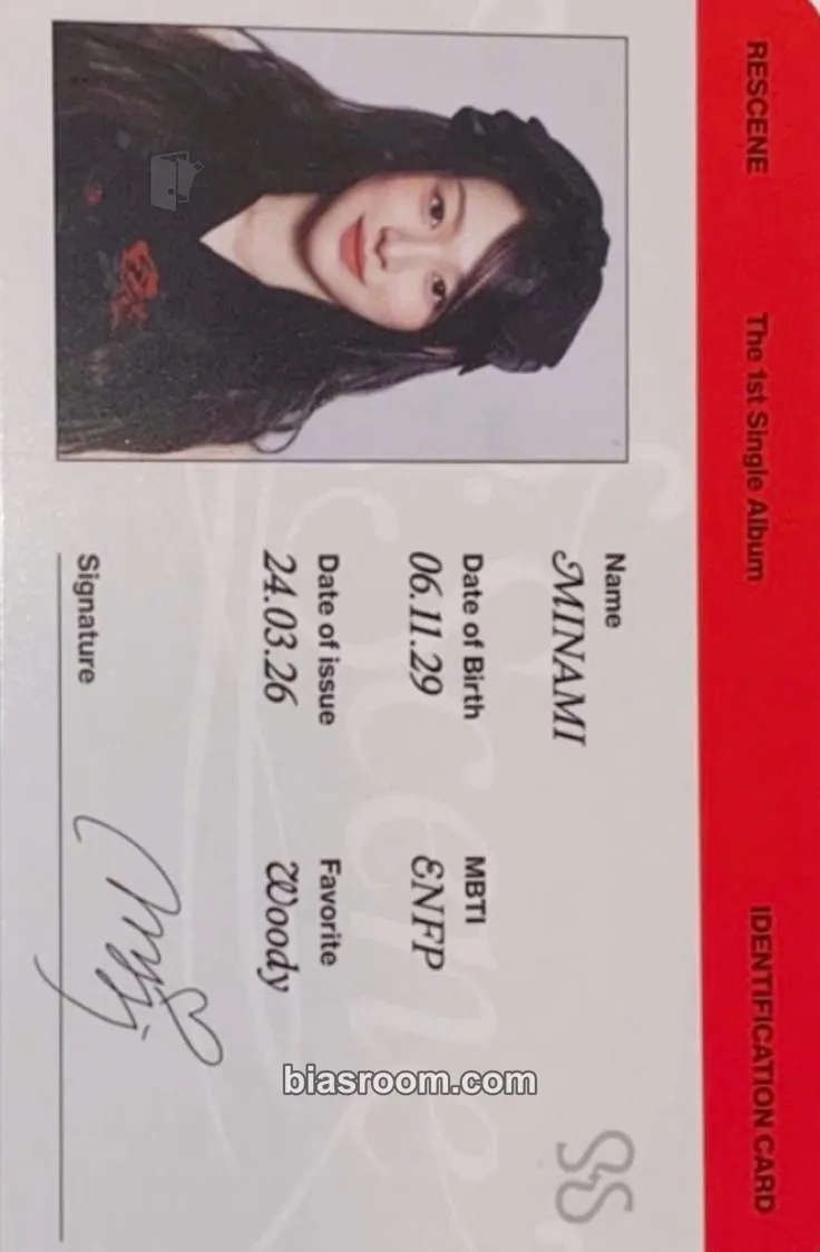 Minami Re:Scene Photocard - RESCENE - RESCENE K-pop photocard