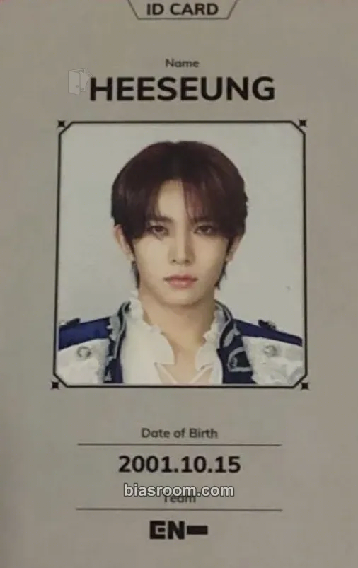 Heeseung World Tour 'Fate Plus' Photocard - ENHYPEN - ENHYPEN K-pop photocard