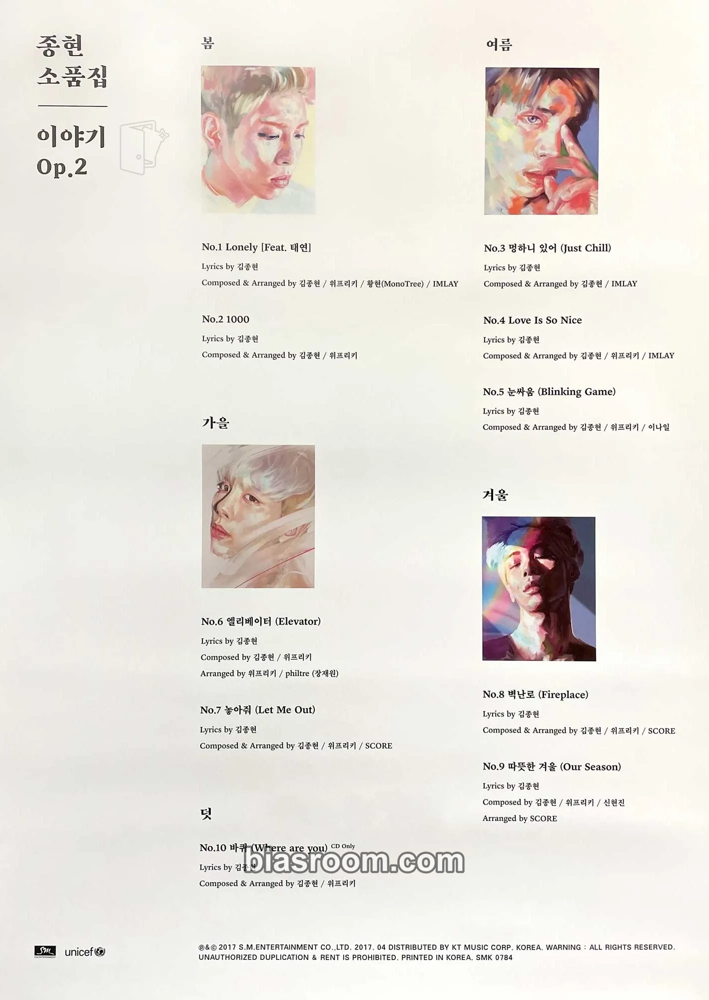 Jonghyun Story Op. 2 Photocard - SHINee - SHINee K-pop photocard