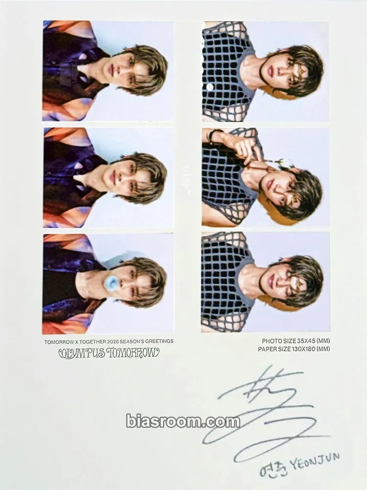 Yeonjun Season's Greetings 2026 Photocard - TOMORROW X TOGETHER - TOMORROW X TOGETHER K-pop photocard