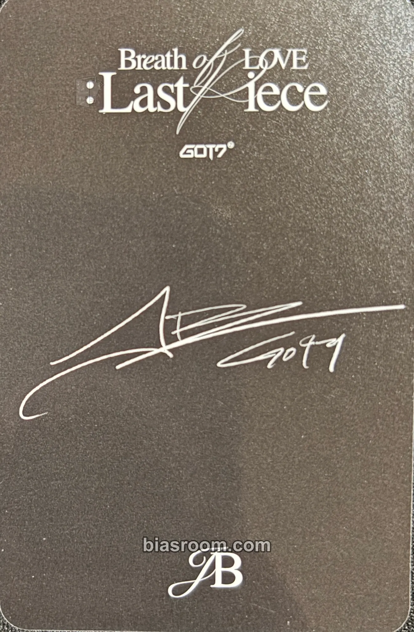 Jay B Breath of Love : Last Piece Photocard - GOT7 | Bias Room