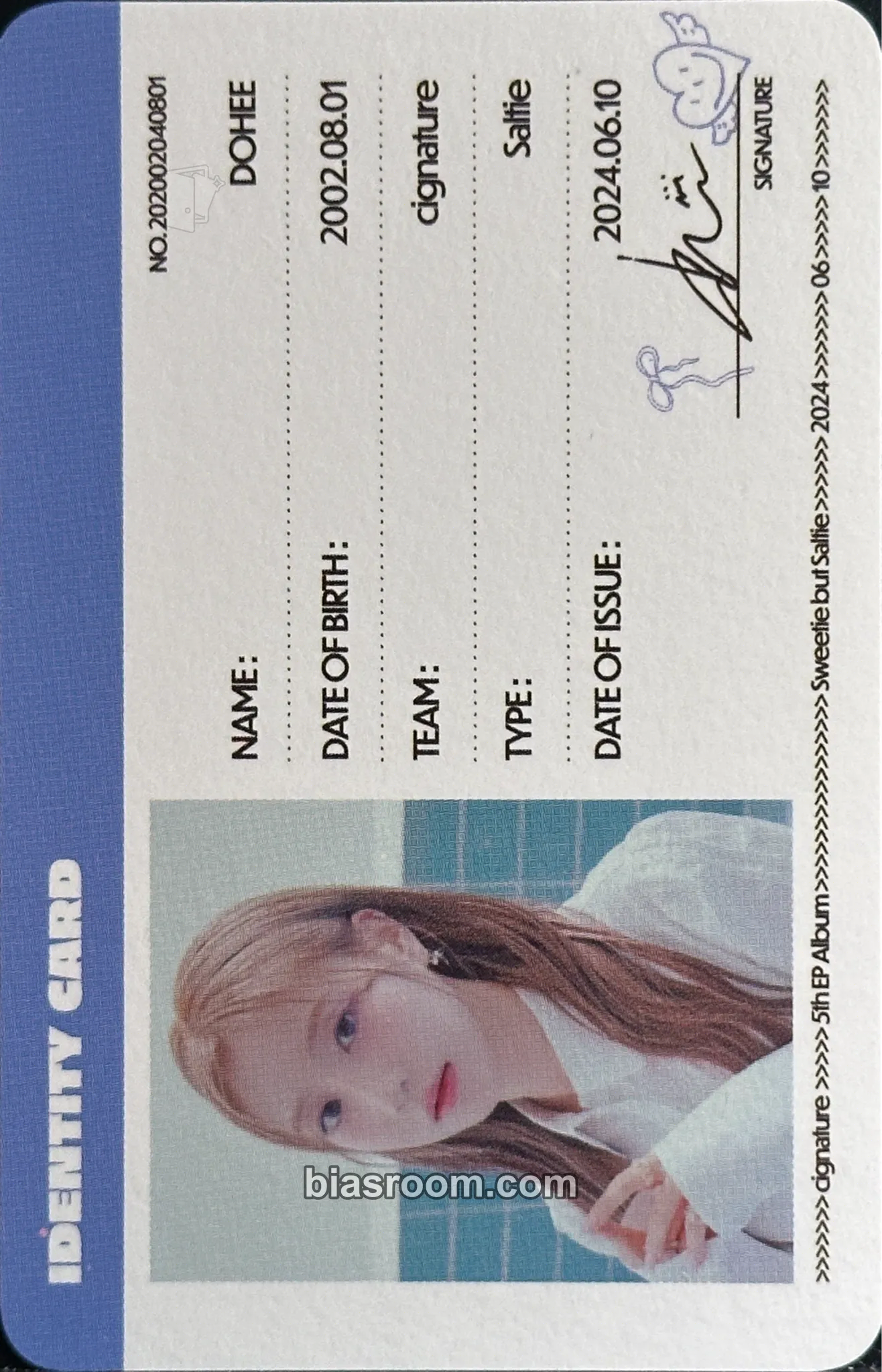 Dohee Sweetie but Saltie Photocard - cignature - cignature K-pop photocard