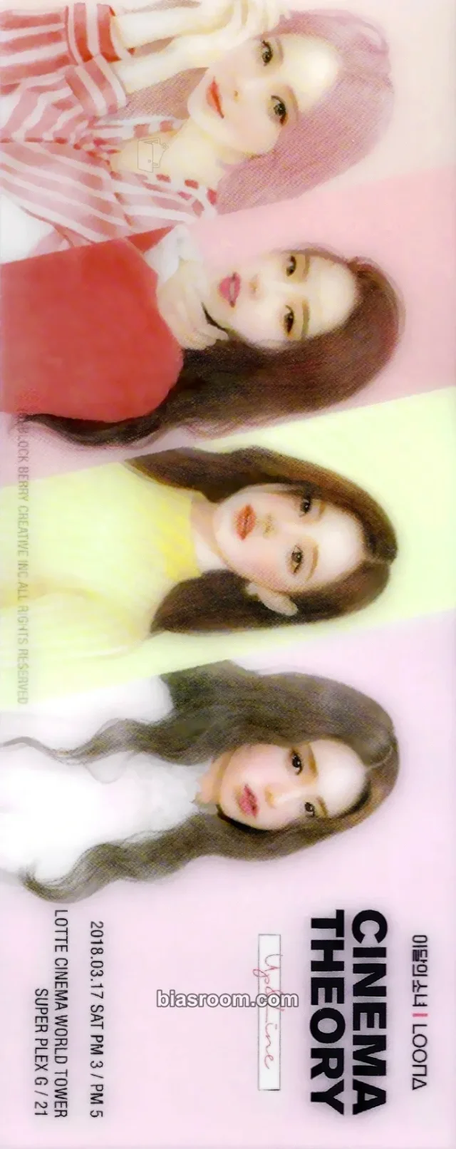 LOONA - HeeJin & HyunJin & HaSeul - LOONA Cinema Theory: Up & Line Event ticket transparent/translucent