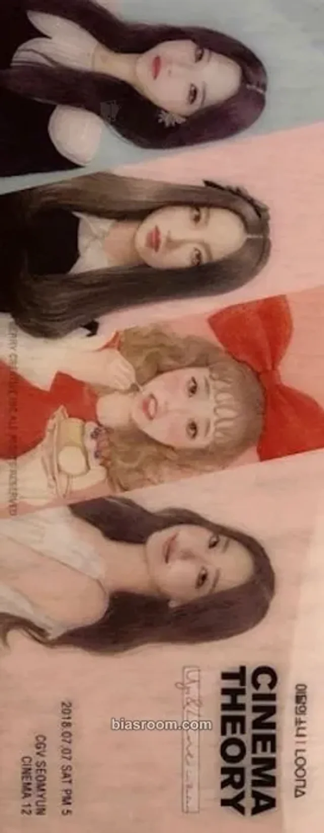 LOONA - Yves & Chuu & Go Won - LOONA Cinema Theory: Up & Line Event ticket busan version transparent/translucent