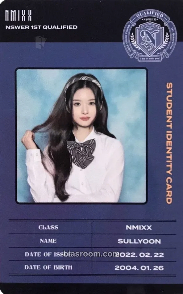 Sullyoon NSWER 1st Generation - Qualified Photocard - NMIXX - NMIXX K-pop photocard