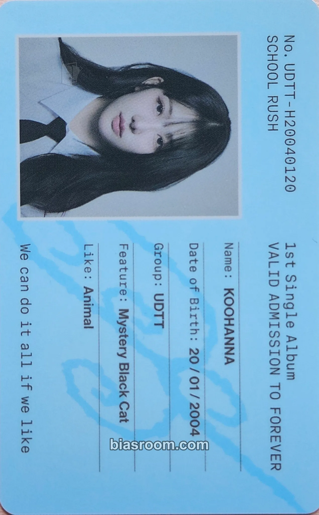 Koo Hanna School Rush Photocard - UDTT - UDTT K-pop photocard