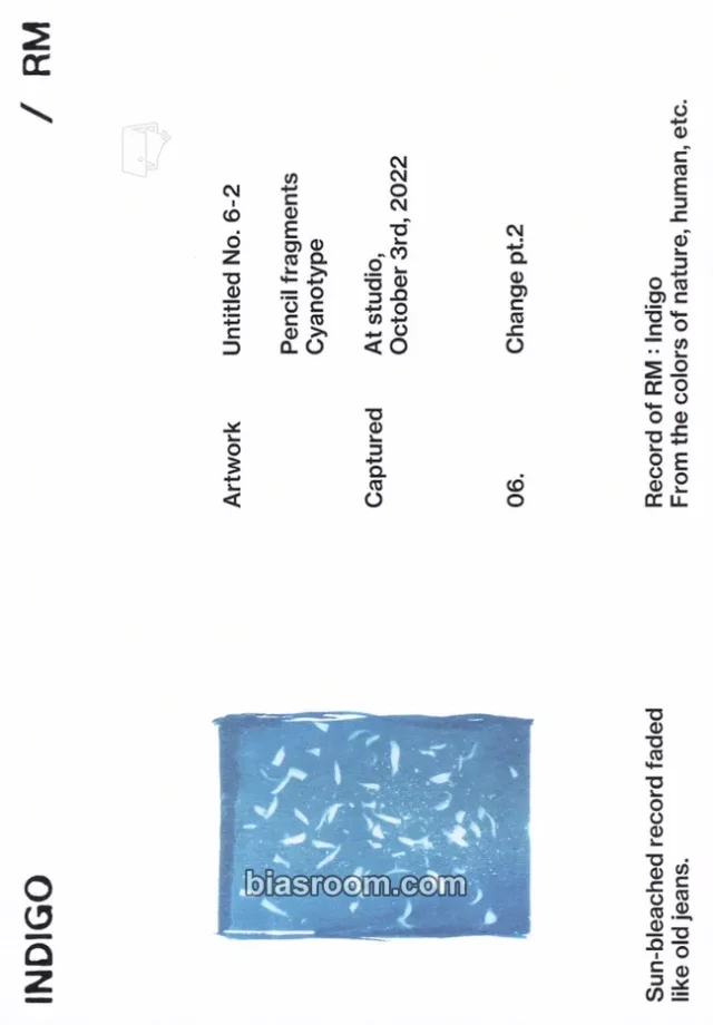 BTS - RM - Indigo Album solo album weverse album version postcard