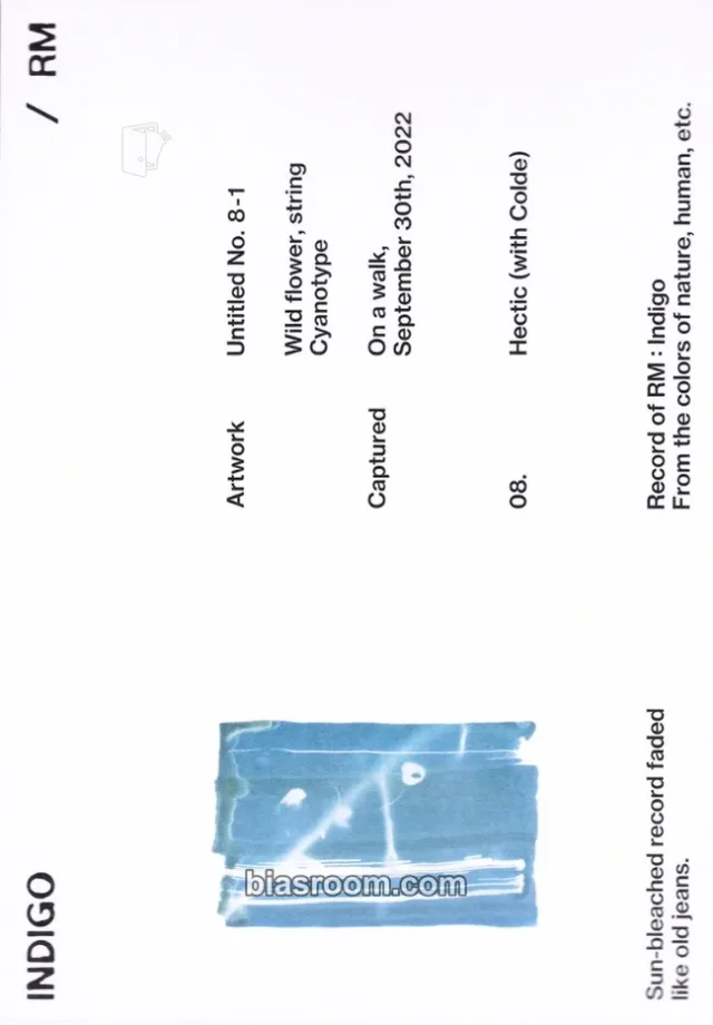 BTS - RM - Indigo Album solo album postcard weverse album version