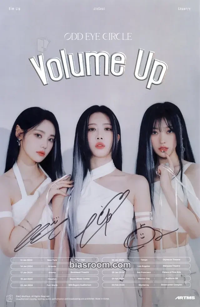 ARTMS - Kim Lip & JinSoul & Choerry - Volume Up Tour Event vip ticket benefit signed poster