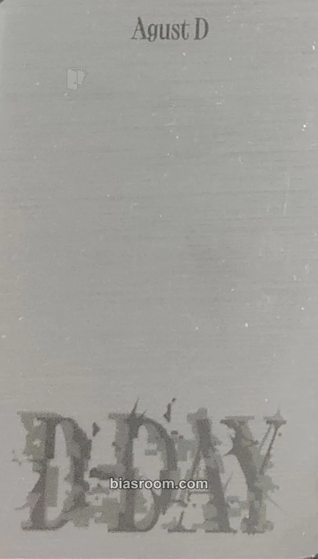 SUGA D-DAY Photocard - BTS - BTS K-pop photocard
