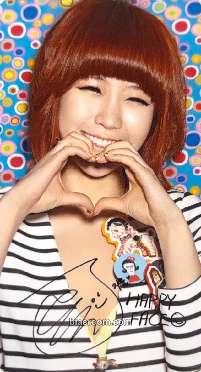Dal★Shabet - Jiyul - Pink Rocket Album non-standard size album photocard printed signature