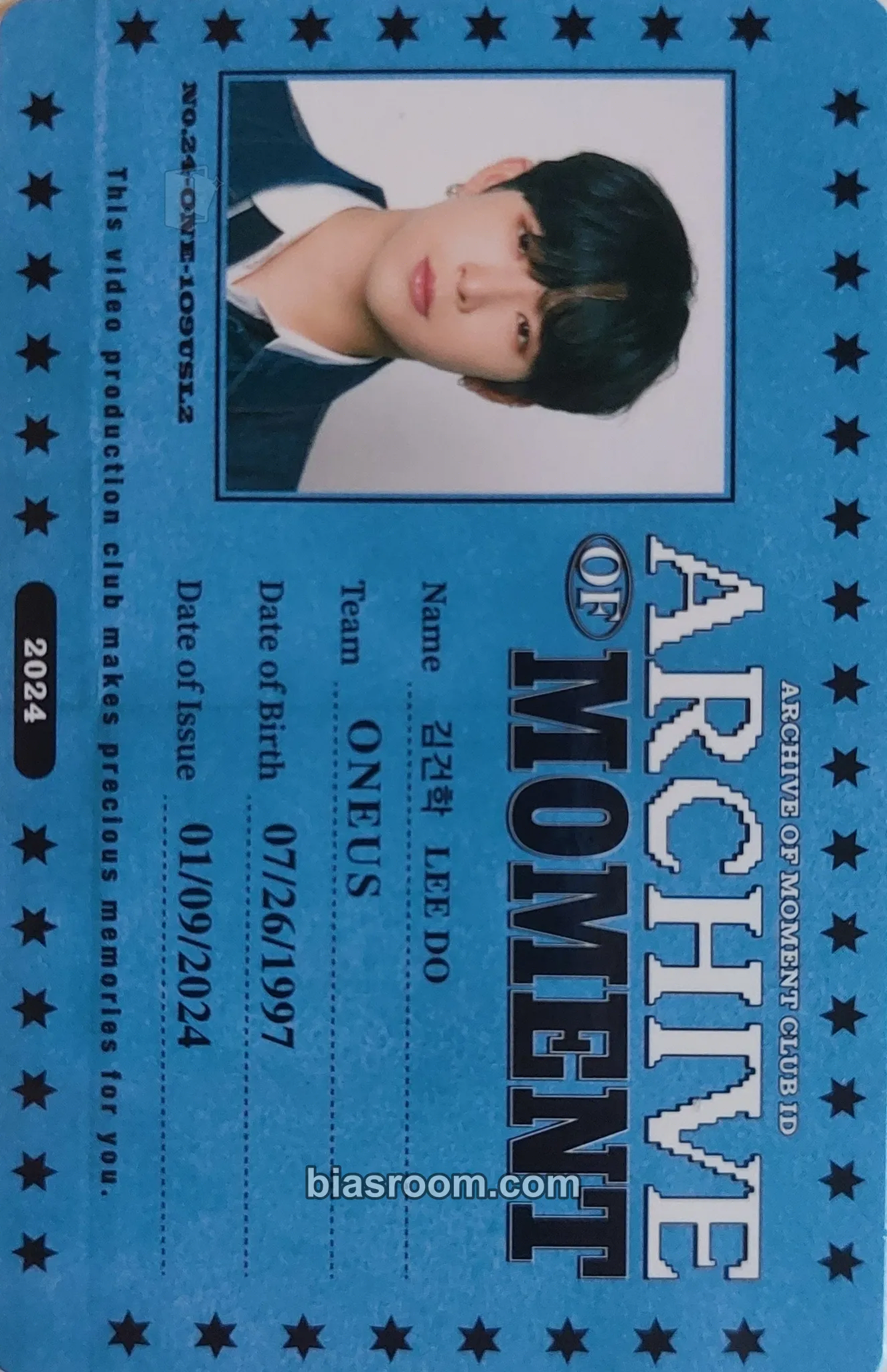 Leedo Season‘s Greeting 2024 - Archive of Moment Photocard - ONEUS - ONEUS K-pop photocard