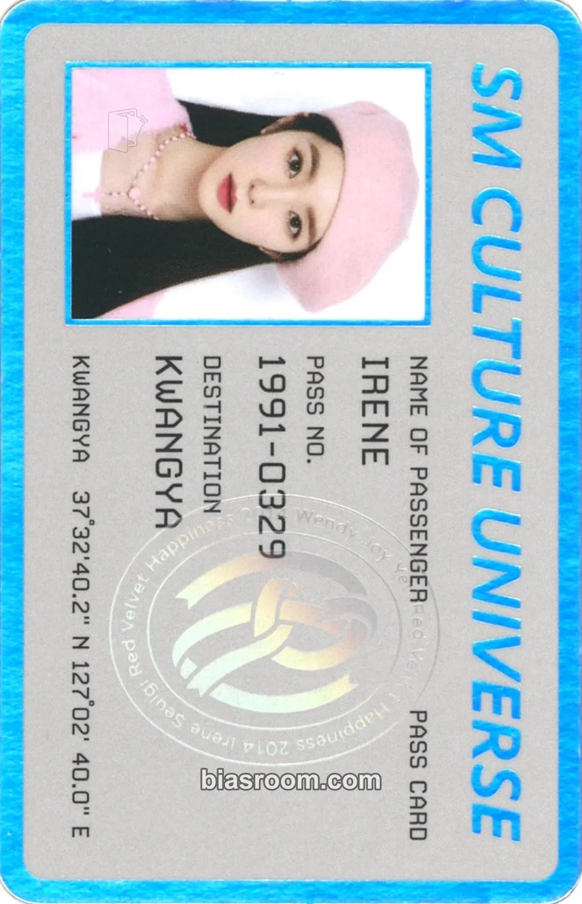 Irene SMTown Live 2022: SMCU Express Photocard - Red Velvet - Red Velvet K-pop photocard