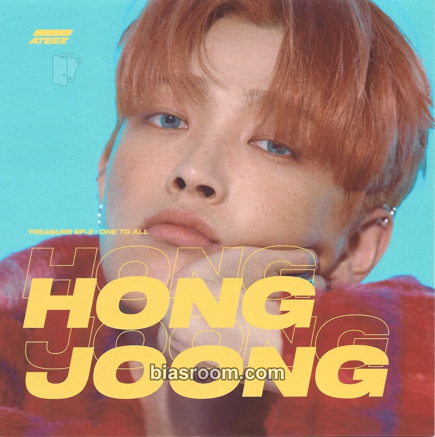 Hongjoong TREASURE EP.3 : One To All Photocard - ATEEZ - ATEEZ K-pop photocard