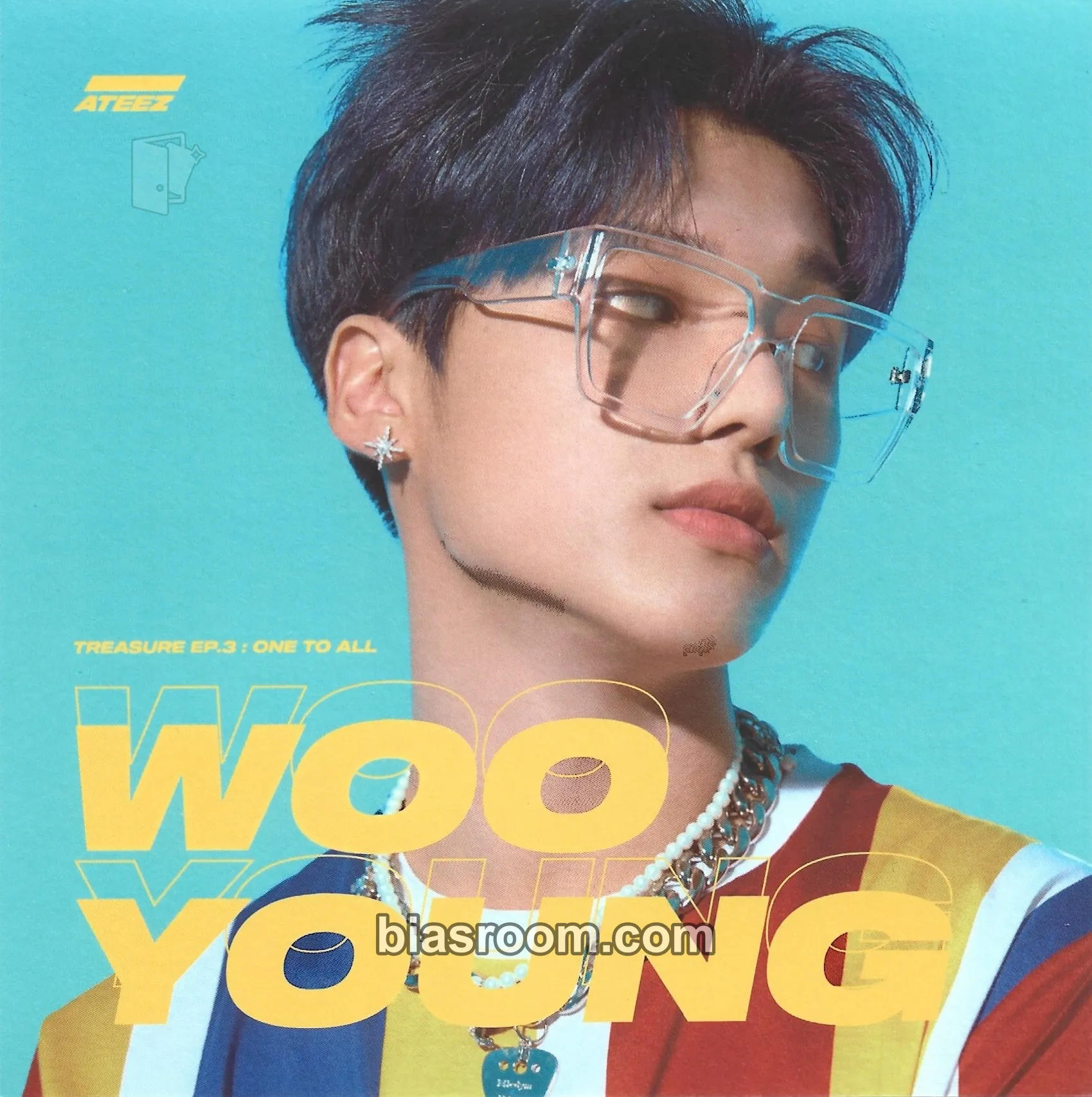 Wooyoung TREASURE EP.3 : One To All Photocard - ATEEZ - ATEEZ K-pop photocard