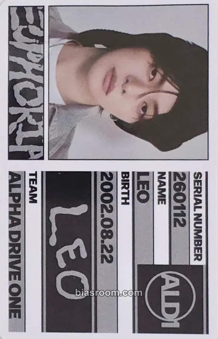 Leo EUPHORIA Photocard - ALPHA DRIVE ONE - ALPHA DRIVE ONE K-pop photocard