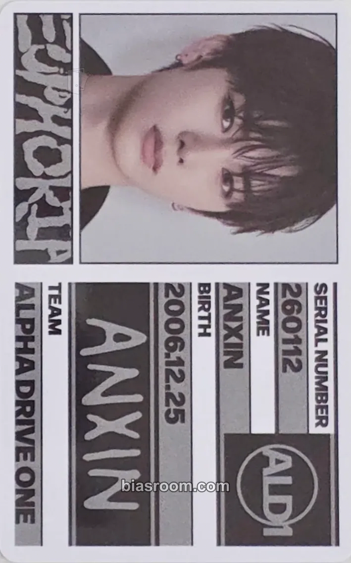 Anxin EUPHORIA Photocard - ALPHA DRIVE ONE - ALPHA DRIVE ONE K-pop photocard