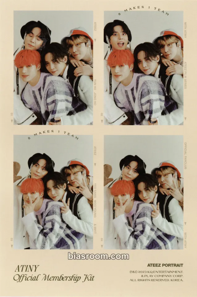 4th Atiny Membership kit Photocard - ATEEZ - ATEEZ K-pop photocard