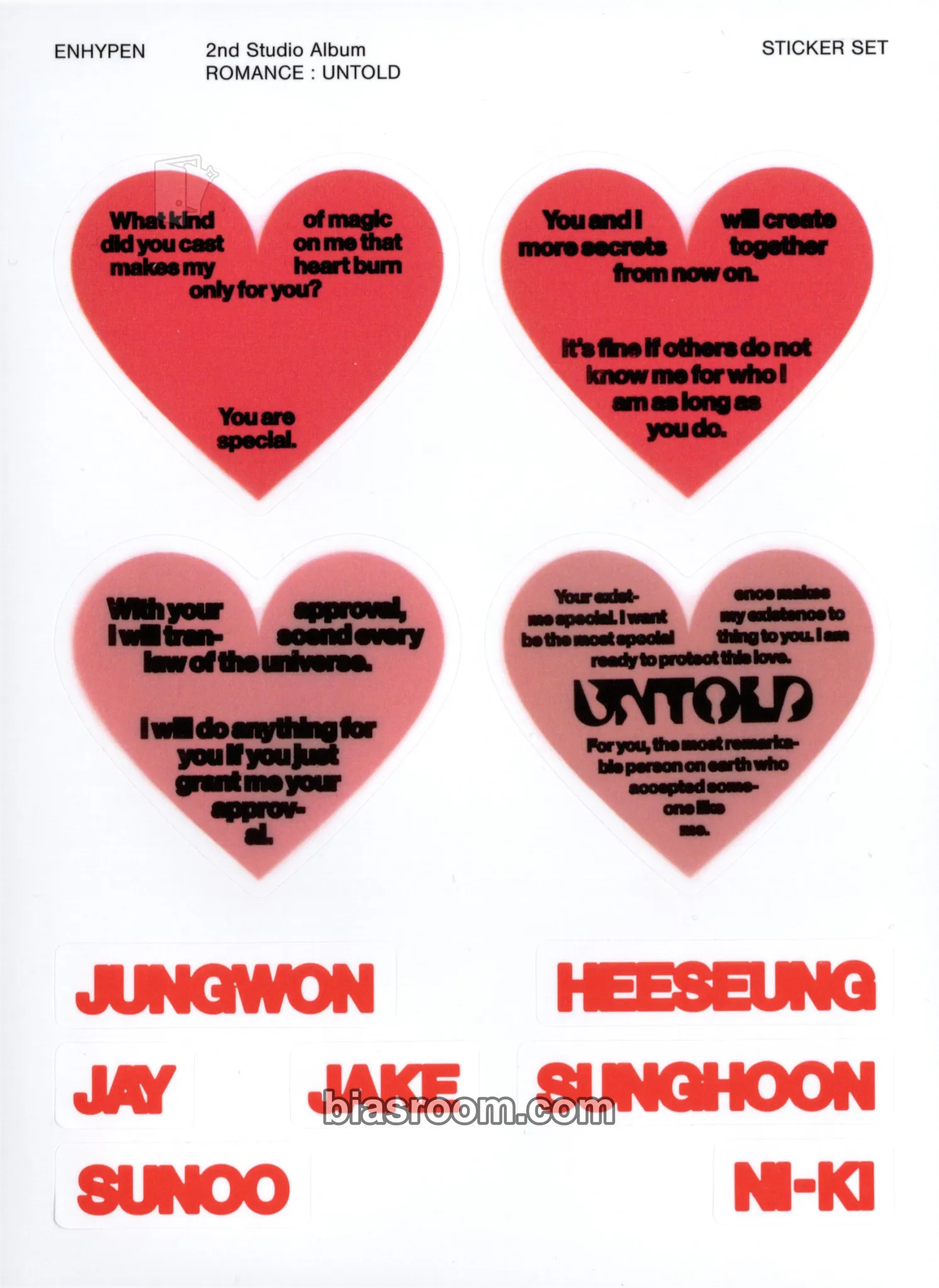 ROMANCE: UNTOLD Photocard - ENHYPEN - ENHYPEN K-pop photocard