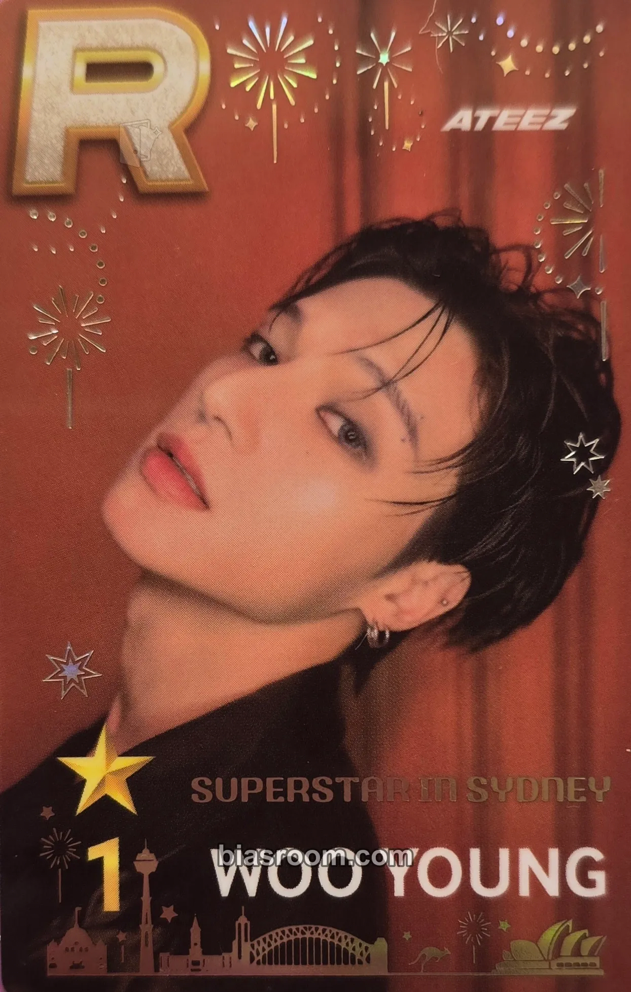 Wooyoung SUPERSTAR × ATEEZ Photocard - ATEEZ - ATEEZ K-pop photocard